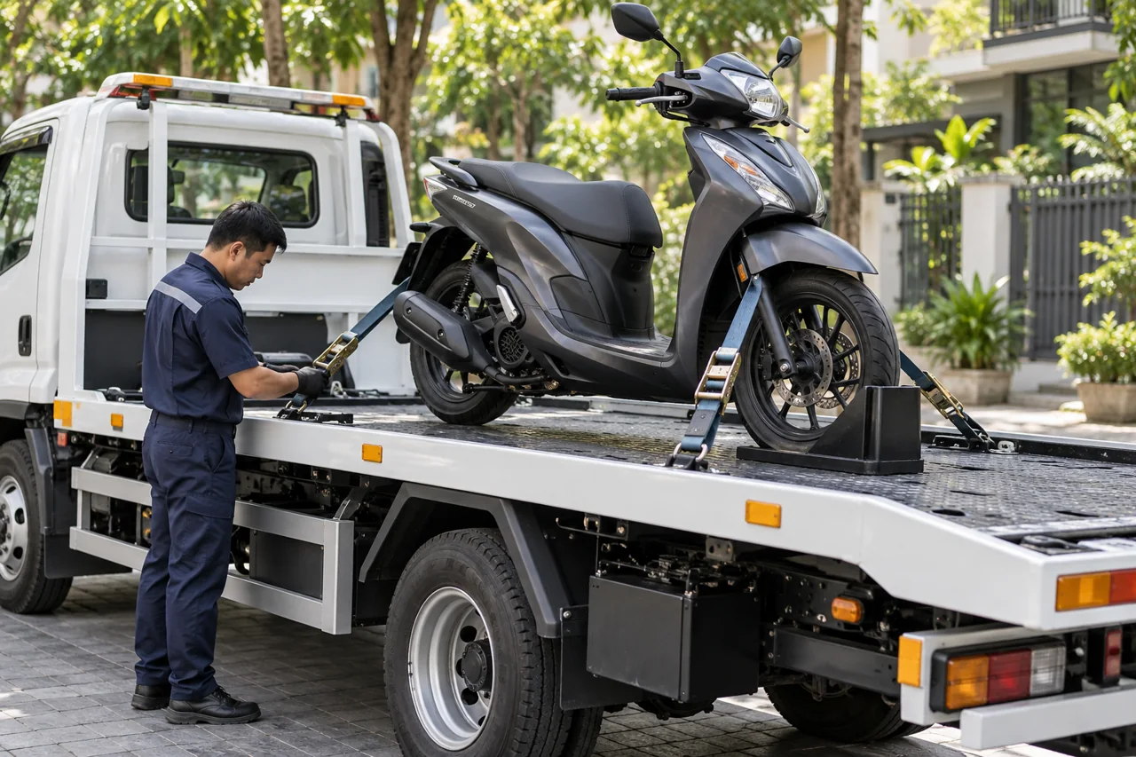 Minh họa vận chuyển xe máy